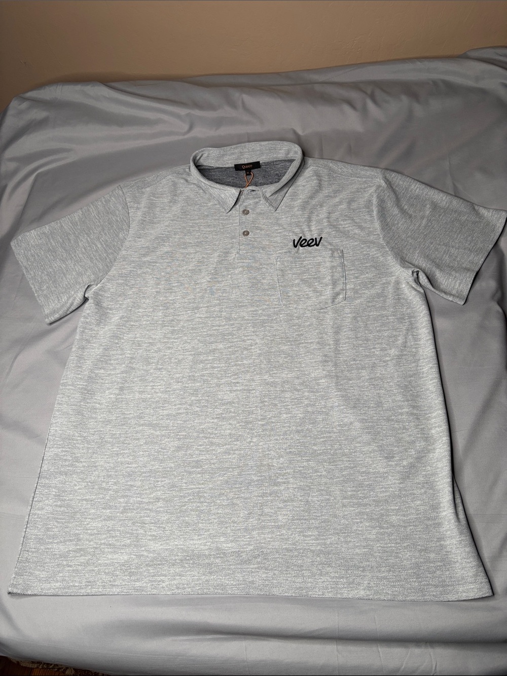 Quince Men’s Heather Light Gray Pique Polo Size XL NWT